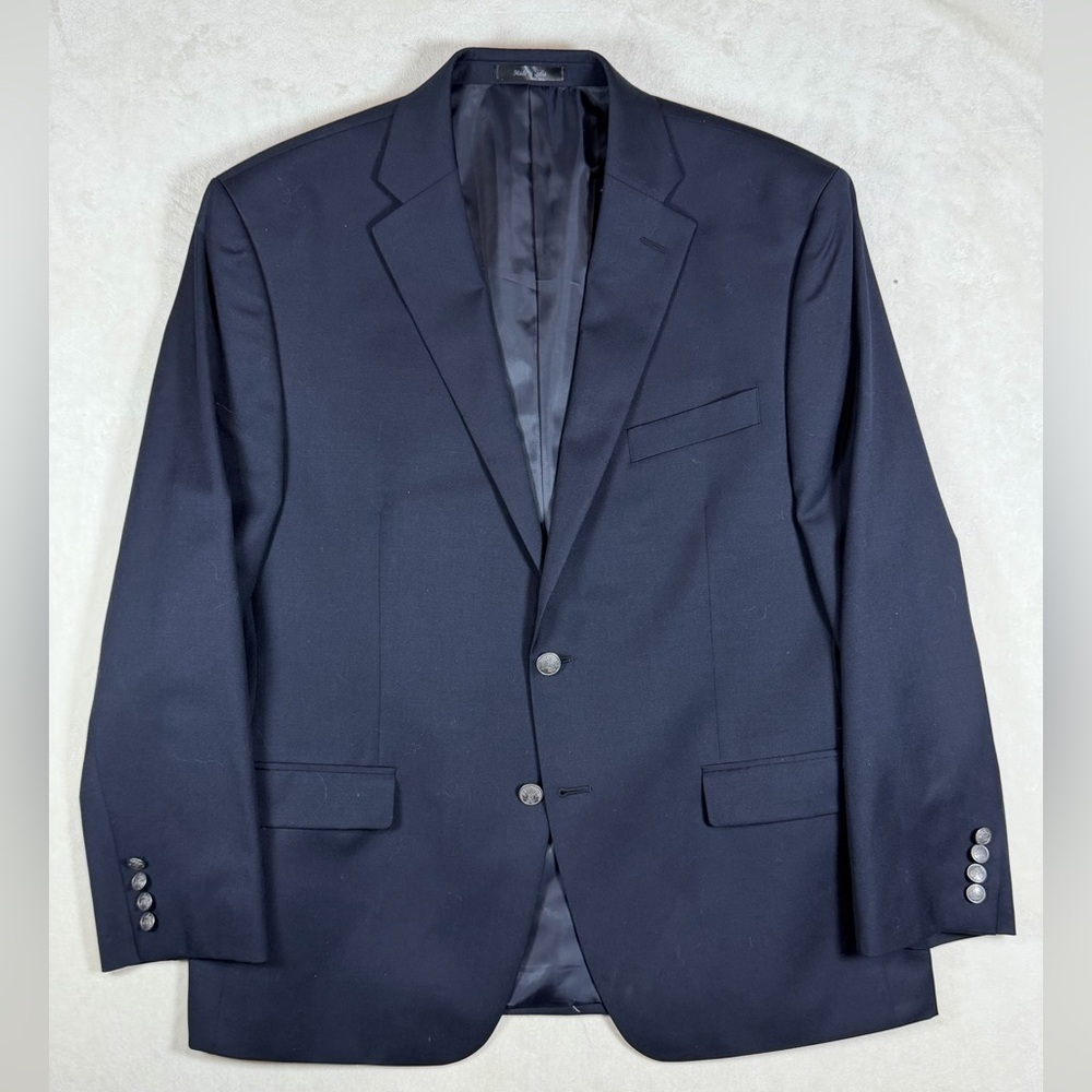 Michael Kors Size 44S Navy Blazer Metal Buttons Classic Sport Coat EUC
